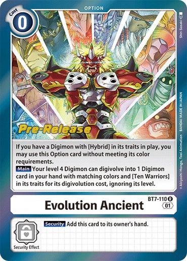 Evolution Ancient [BT7-110] [Next Adventure Pre-Release Cards] 