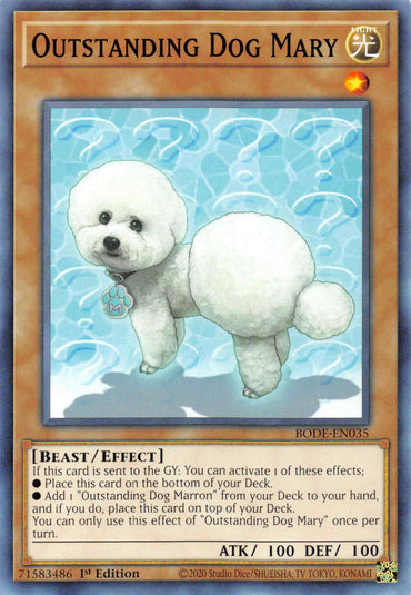 Outstanding Dog Mary [BODE-EN035] Common 