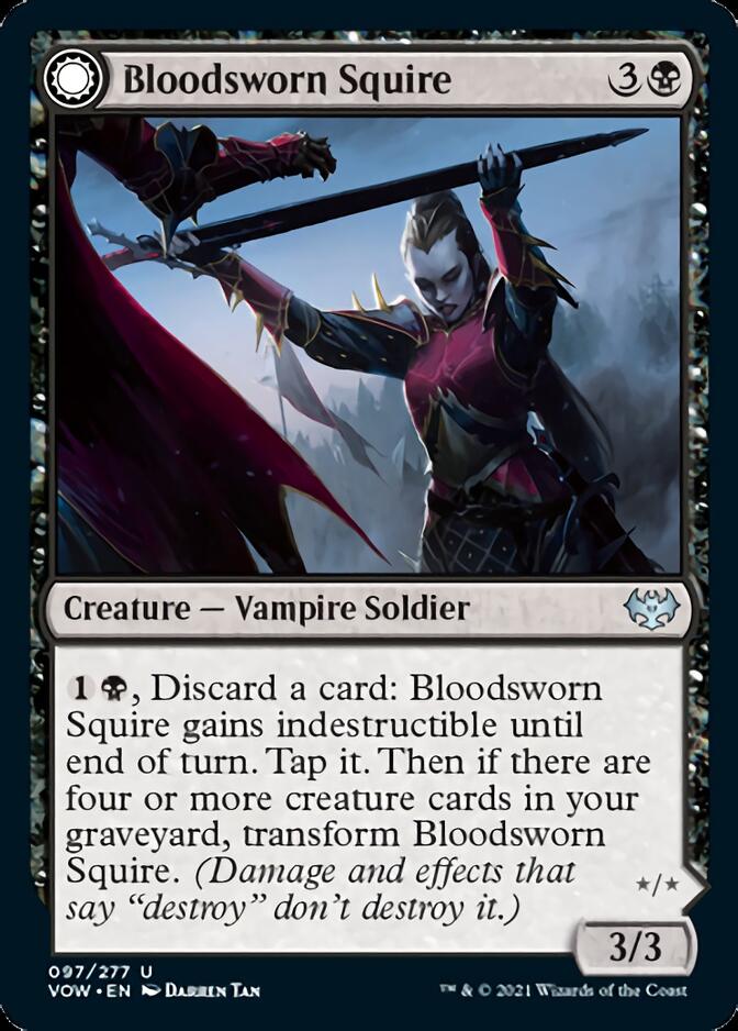 Bloodsworn Squire // Bloodsworn Knight [Innistrad: Crimson Vow] 