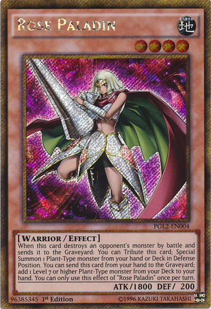 Rose Paladin [PGL2-EN004] Gold Secret Rare 
