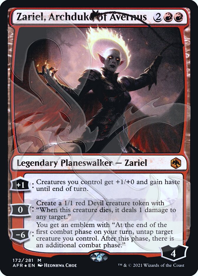 Zariel, Archduke of Avernus (Ampersand Promo) [Dungeons &amp; Dragons: Adventures in the Forgotten Realms Promos] 