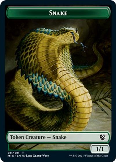 Spirit // Snake Double-Sided Token [Innistrad: Midnight Hunt Commander Tokens] 