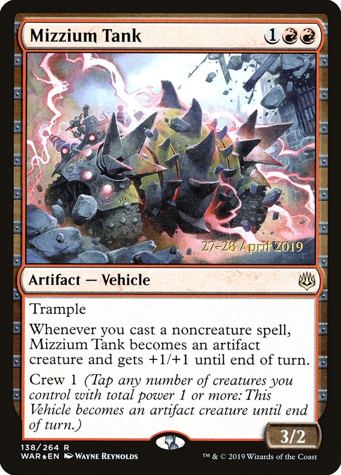 Mizzium Tank [War of the Spark Prerelease Promos] 