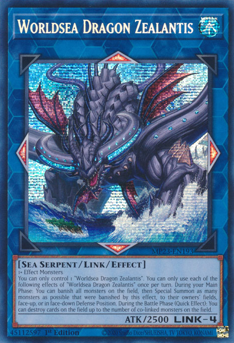 Worldsea Dragon Zealantis [MP23-EN193] Prismatic Secret Rare 