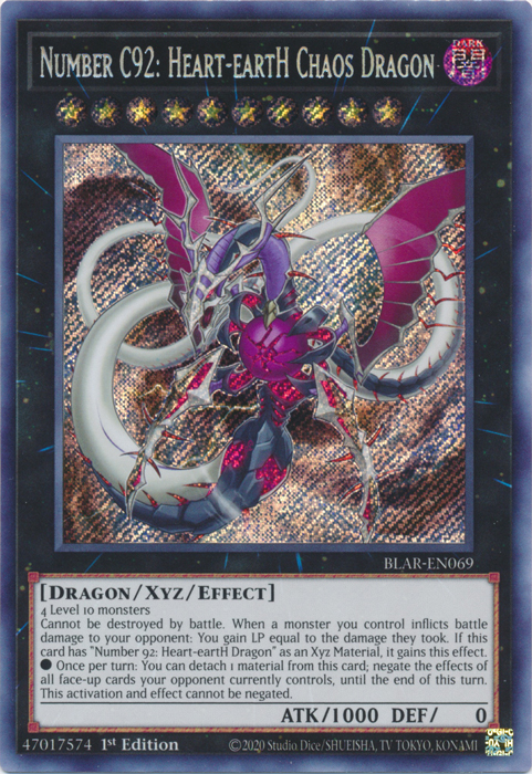 Number C92: Heart-eartH Chaos Dragon [BLAR-EN069] Secret Rare 