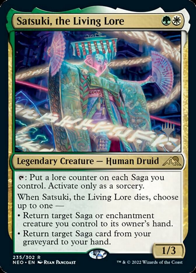 Satsuki, the Living Lore (Promo Pack) [Kamigawa: Neon Dynasty Promos] 