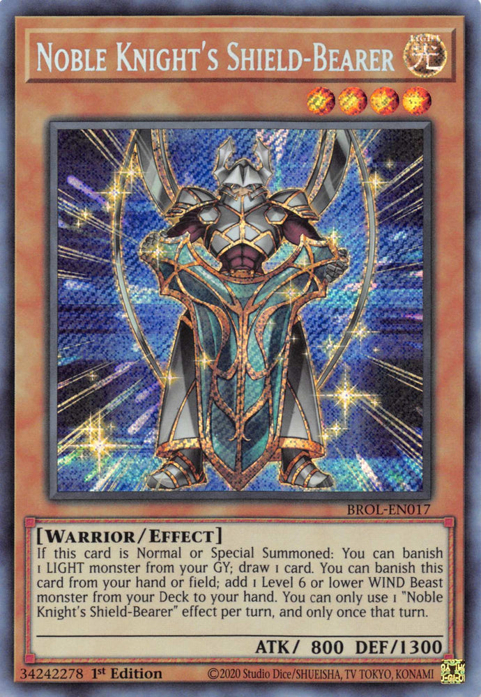 Noble Knight's Shield-Bearer [BROL-EN017] Secret Rare 