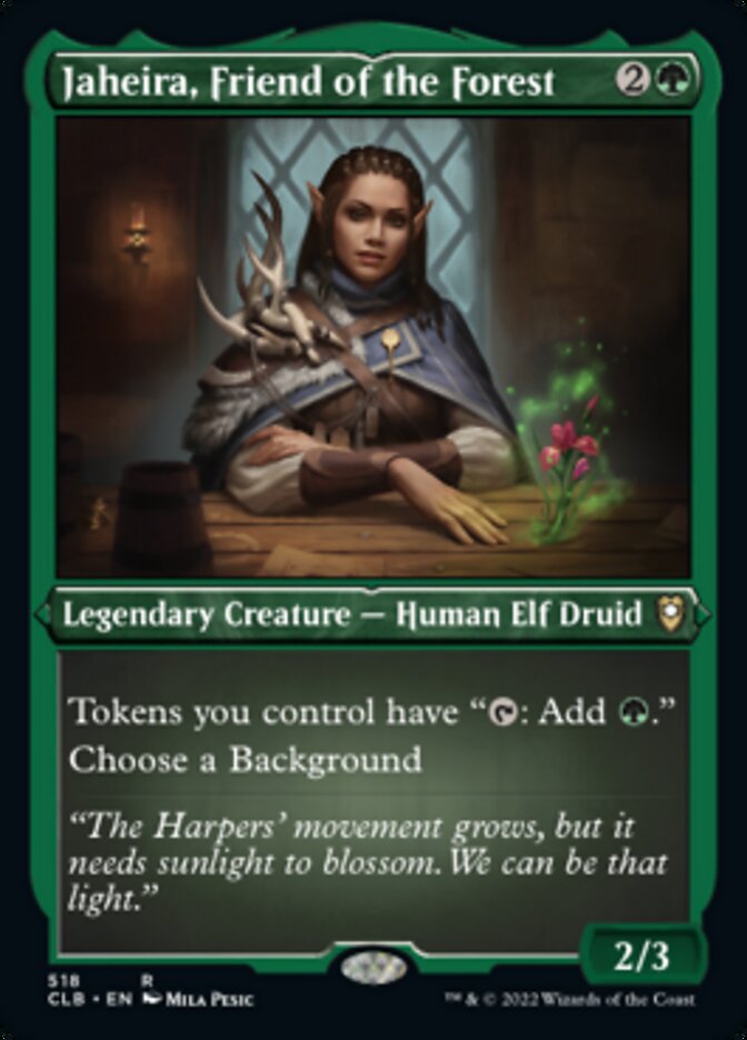 Jaheira, Friend of the Forest (Foil Etched) [Commander Legends: Battle for Baldur's Gate] 
