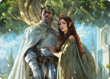 Aragorn and Arwen, Wed Art Card [The Lord of the Rings: Tales of Middle-earth Art Series] 