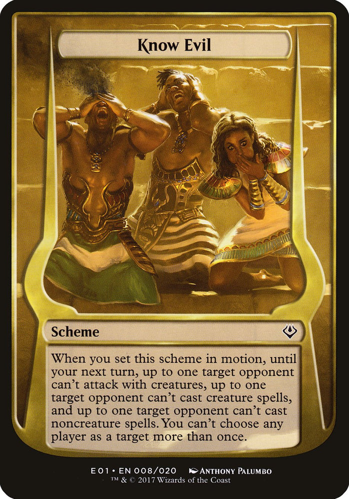 Know Evil (Schemes) [Archenemy: Nicol Bolas Schemes] 