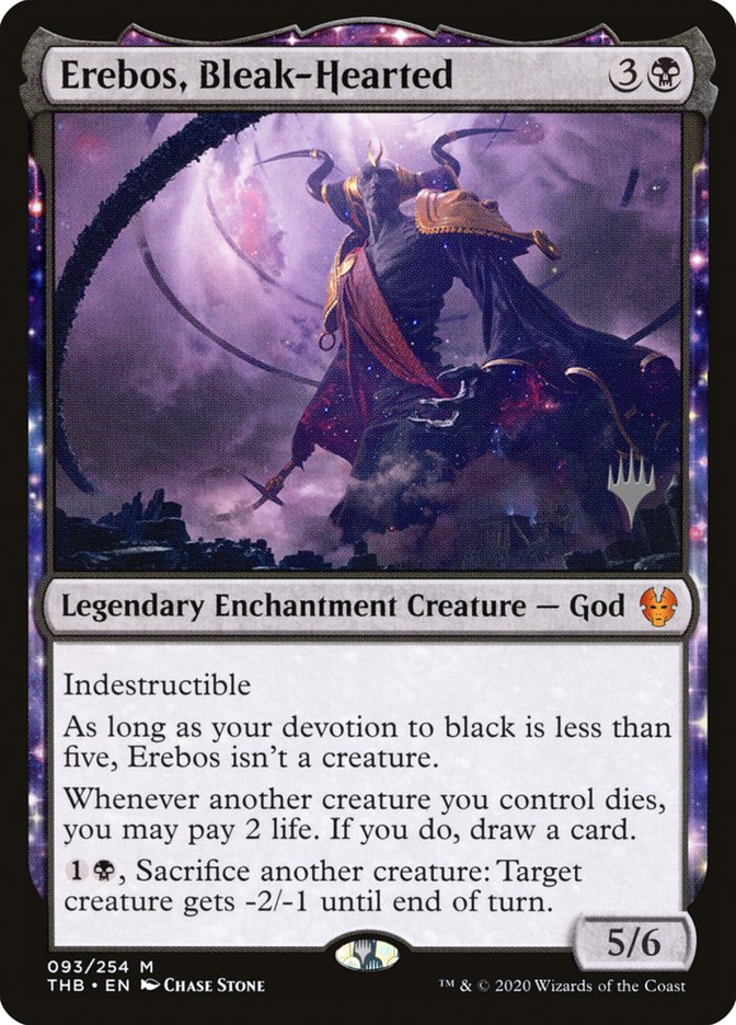 Erebos, Bleak-Hearted (Promo Pack) [Theros Beyond Death Promos] 