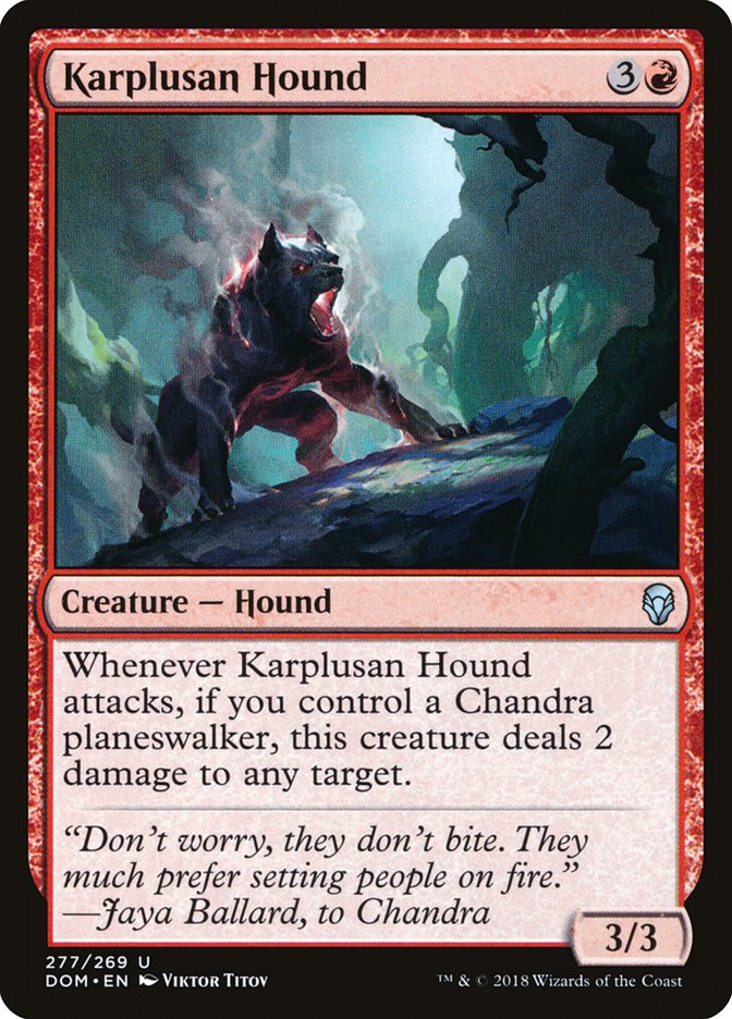 Karplusan Hound [Dominaria] 