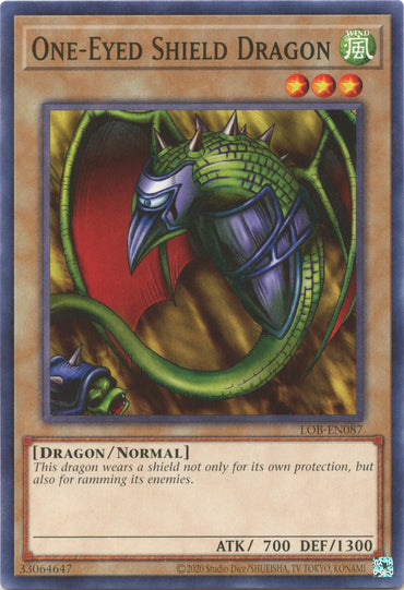 One-Eyed Shield Dragon (25th Anniversary) [LOB-EN087] Common 
