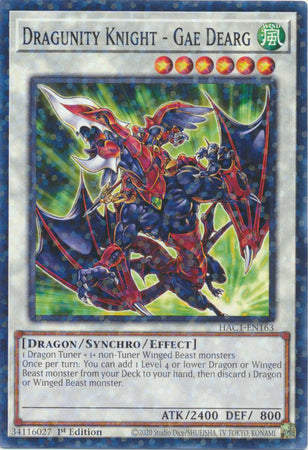 Dragunity Knight - Gae Dearg (Duel Terminal) [HAC1-EN163] Common 