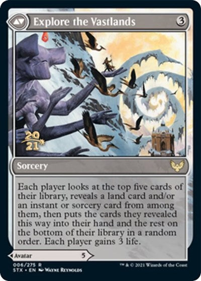 Wandering Archaic // Explore the Vastlands [Strixhaven: School of Mages Prerelease Promos] 