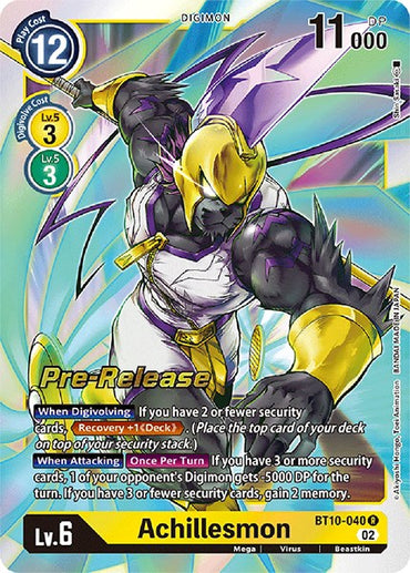 Achillesmon [BT10-040] [Xros Encounter Pre-Release Cards] 