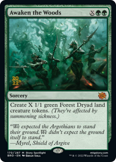 Awaken the Woods [The Brothers' War Prerelease Promos] 