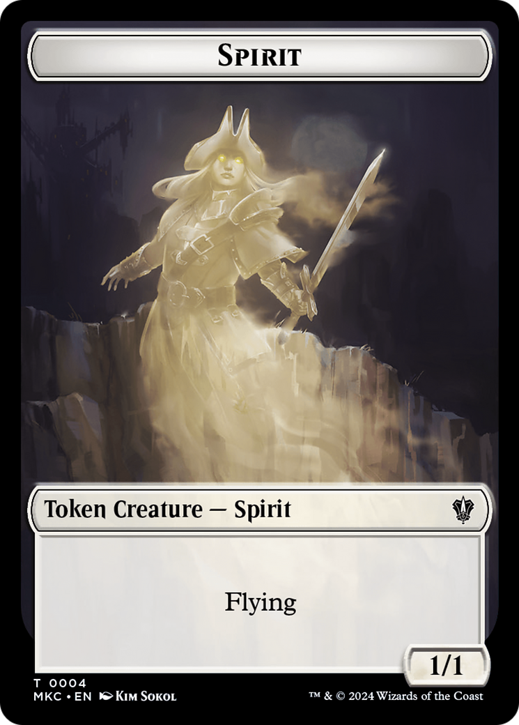 Spirit // Phyrexian Germ Double-Sided Token [Murders at Karlov Manor Commander Tokens] 