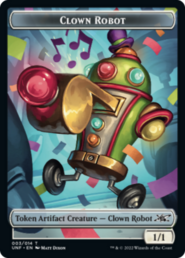 Clown Robot (003) // Storm Crow Double-Sided Token [Unfinity Tokens] 