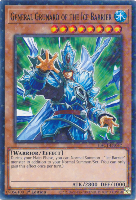 General Grunard of the Ice Barrier (Duel Terminal) [HAC1-EN042] Common 