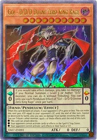 Go! - D/D/D Divine Zero King Rage [YA07-EN001] Ultra Rare 