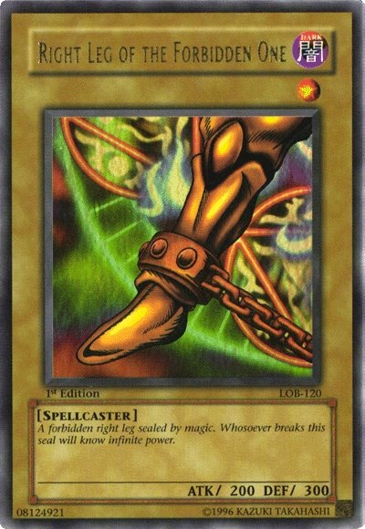 Right Leg of the Forbidden One [LOB-120] Ultra Rare