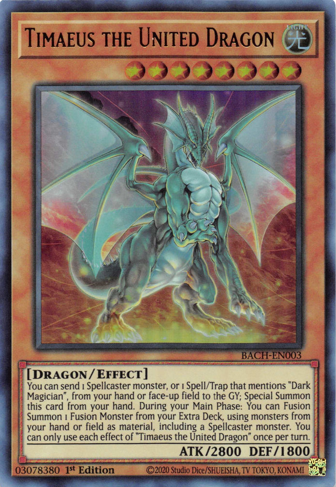 Timaeus the United Dragon [BACH-EN003] Ultra Rare 