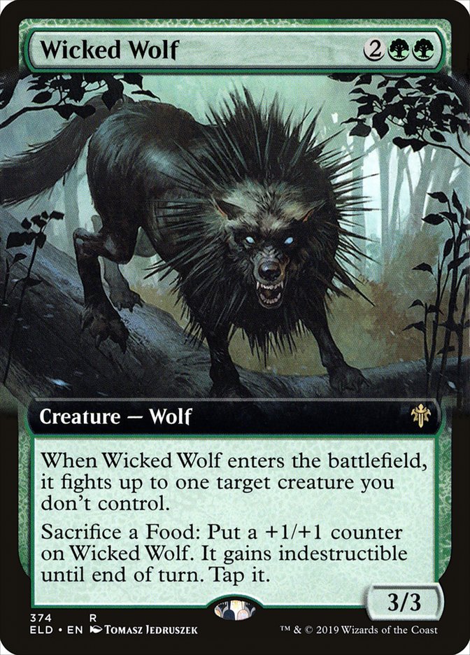 Wicked Wolf (Extended Art) [Throne of Eldraine] 