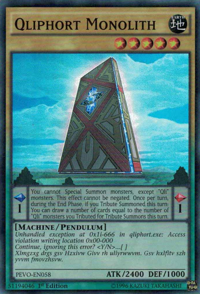 Qliphort Monolith [PEVO-EN058] Super Rare 