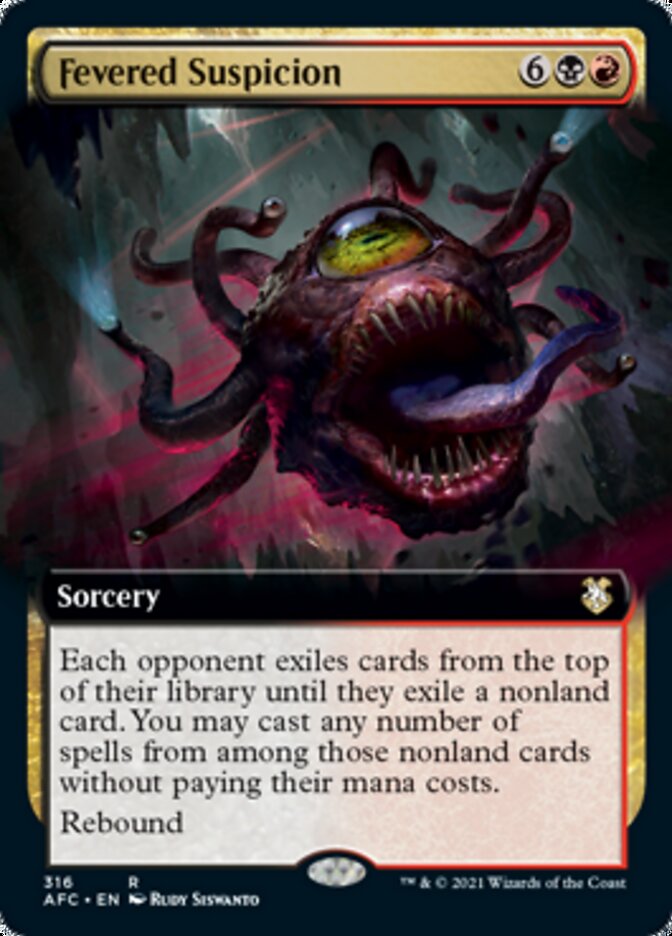 Fevered Suspicion (Extended Art) [Dungeons &amp; Dragons: Adventures in the Forgotten Realms Commander] 
