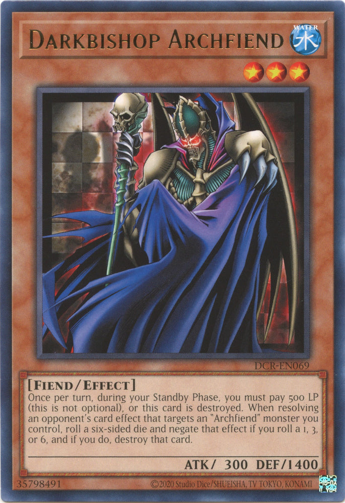 Darkbishop Archfiend (25th Anniversary) [DCR-EN069] Rare 