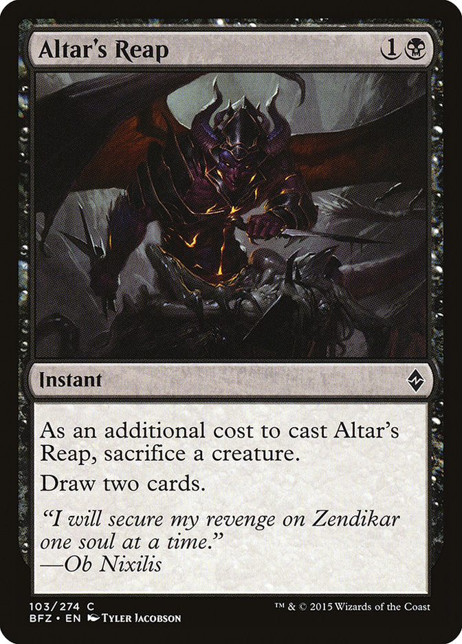 Altar's Reap [Battle for Zendikar] 