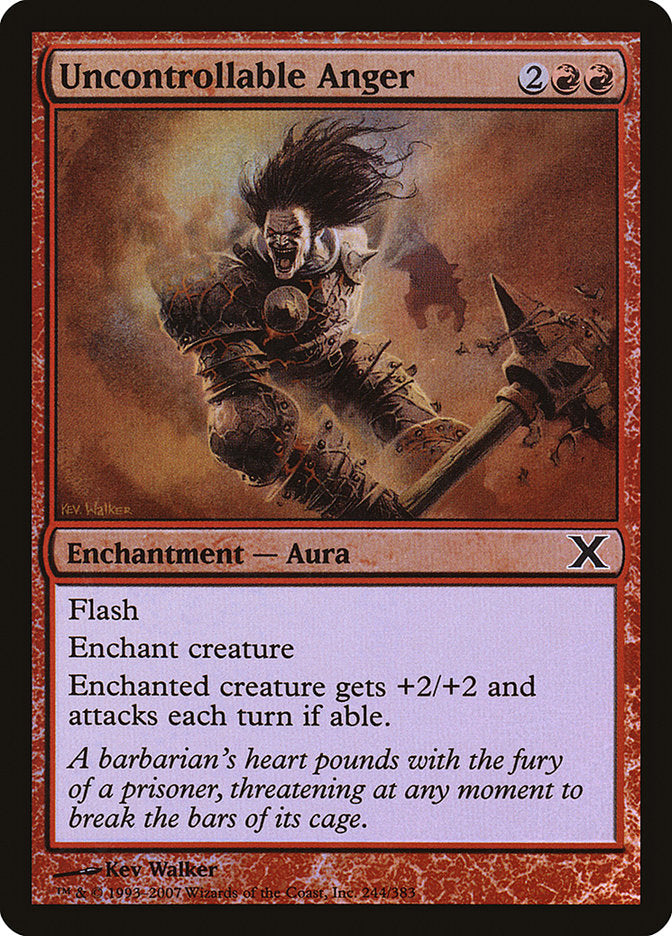 Uncontrollable Anger (Premium Foil) [Tenth Edition] 