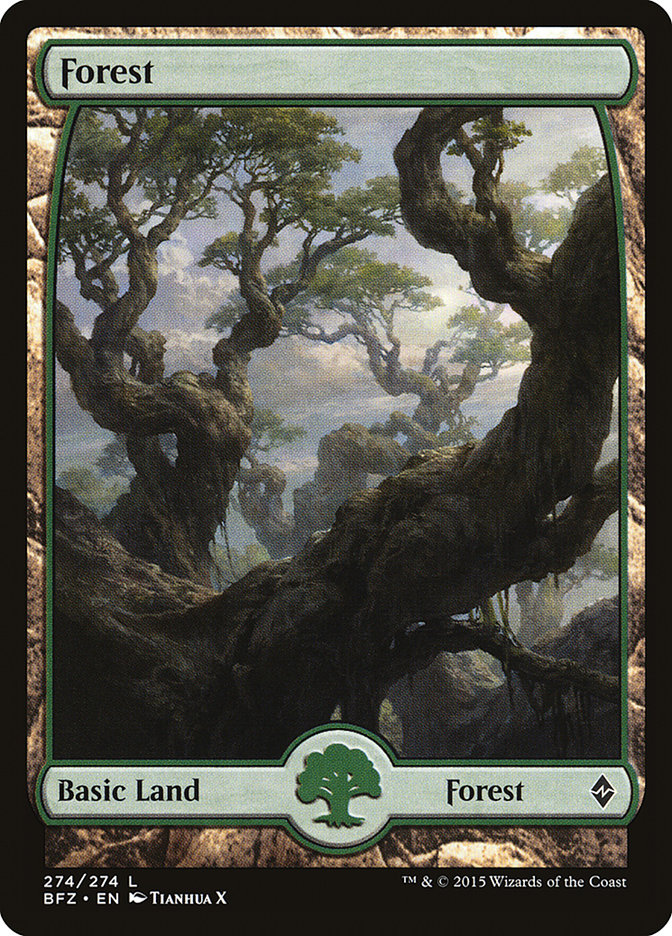 Forest (274) (Full Art) [Battle for Zendikar] 