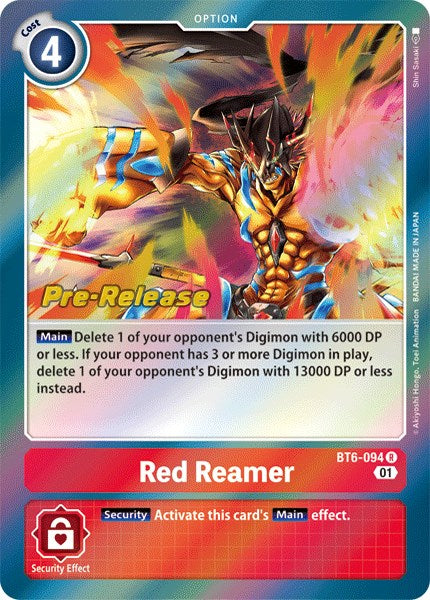 Red Reamer [BT6-094] [Double Diamond Pre-Release Cards] 