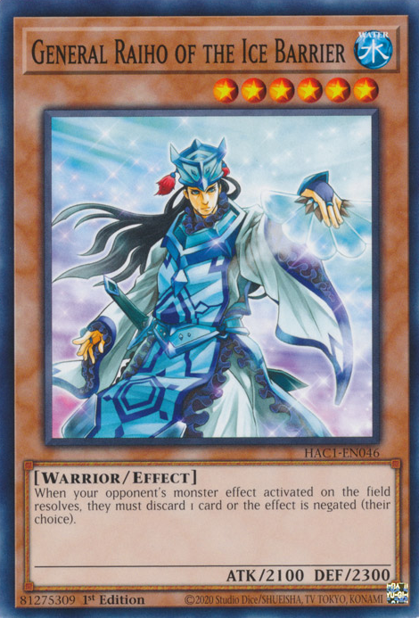General Raiho of the Ice Barrier [HAC1-EN046] Common 