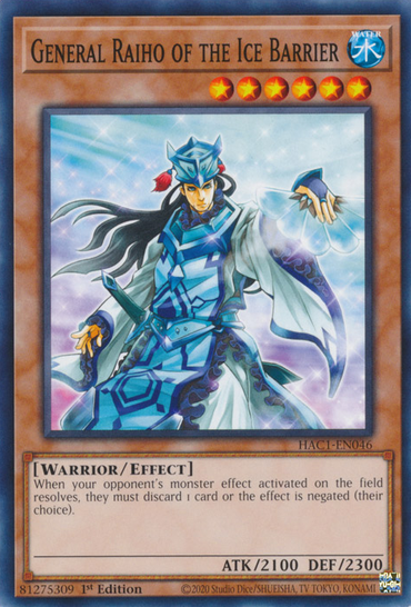 General Raiho of the Ice Barrier [HAC1-EN046] Common 