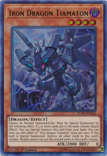 Iron Dragon Tiamaton [FLOD-EN032] Ultra Rare 
