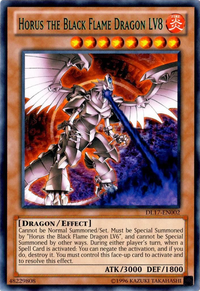 Horus the Black Flame Dragon LV8 (Green) [DL17-EN002] Rare 