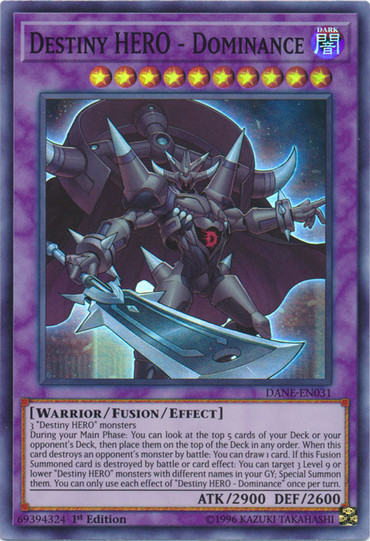 Destiny HERO - Dominance [DANE-EN031] Super Rare 