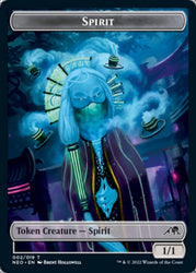 Myr // Spirit (002) Double-Sided Token [Kamigawa: Neon Dynasty Commander Tokens] 