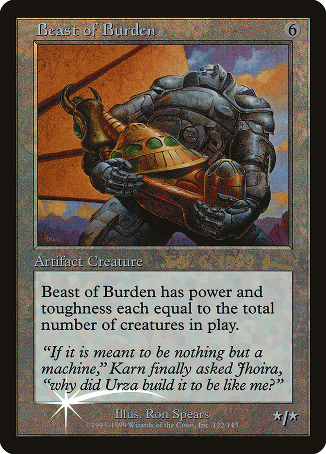 Beast of Burden [Urza's Legacy Promos] 