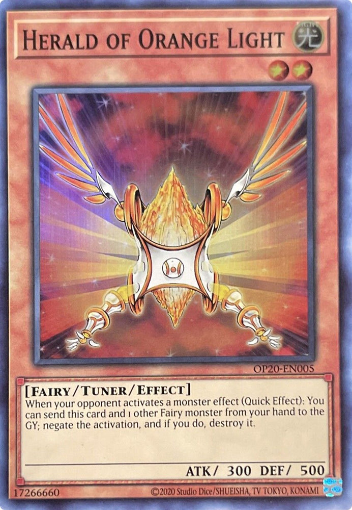 Herald of Orange Light [OP20-EN005] Super Rare 