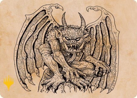 Cloister Gargoyle (Showcase) Art Card (Gold-Stamped Signature) [Dungeons & Dragons: Adventures in the Forgotten Realms Art Series] 