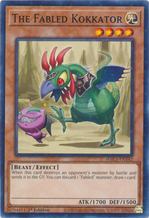 The Fabled Kokkator (Duel Terminal) [HAC1-EN142] Common 