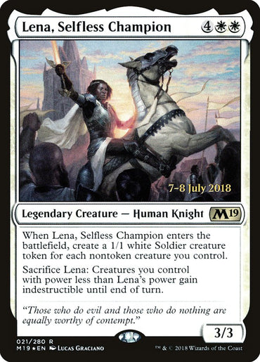 Lena, Selfless Champion [Core Set 2019 Prerelease Promos] 