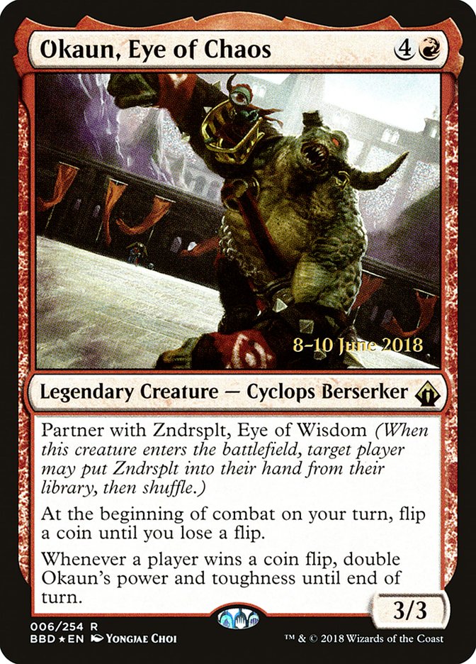 Okaun, Eye of Chaos [Battlebond Prerelease Promos] 