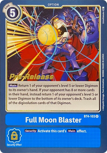 Full Moon Blaster [BT4-103] [Great Legend Pre-Release Promos] 