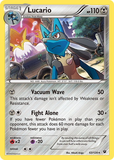 Lucario (63/124) (Cosmos Holo) [XY: Fates Collide]