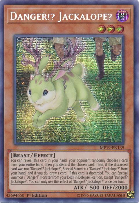 Danger!? Jackalope? [MP19-EN139] Prismatic Secret Rare 